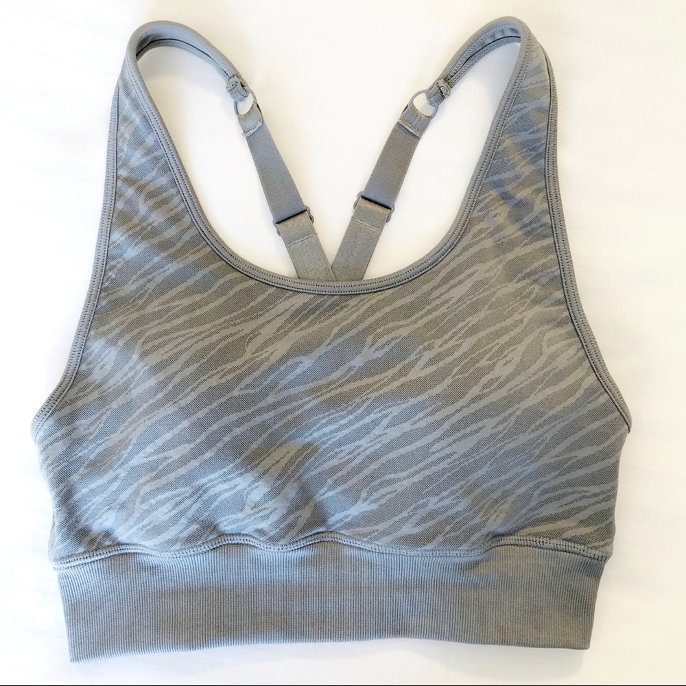 FABLETICS Eliza Seamless Sports Bra Gray NWOT